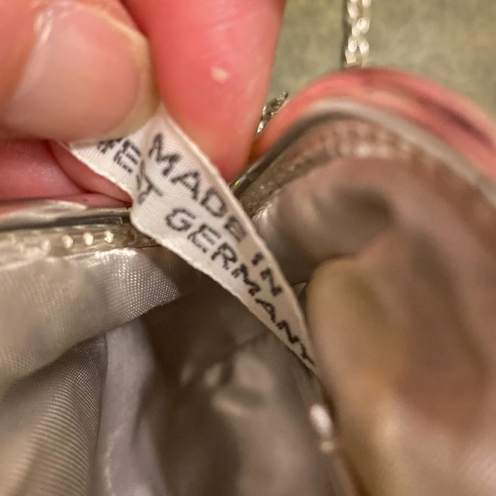 Rhinestone Encrusted Evening Clutch with Hidden Shoulder Chain - Picture 13 of 16